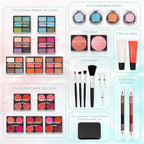 Makeup Kit for Teenager & Women Full Kit, All in One Makeup Set With The Small Cosmetic Train Case, Professional Makeup Kit, Makeup Gift Set for Women Girls (Set A)