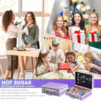 Hot Sugar Makeup Kit for Teenager Girls - Full Starter Cosmetics Set with Eye Shadow Lip Balm Blush Lip Gloss Brush Lip Pencil Eye Pencil and Mirror (Purple Love)