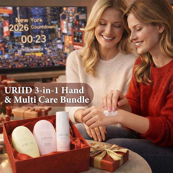 3-in-1 Winter Hand & Multi Care Bundle – Lemon & Rose Hand Creams with Collagen Balm, Gifting Bundle