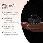 Kitsch x Star Wars Darth Vader Glitter Medium Hair Clip for Women – Dark Side Galaxy-Inspired Claw Clip | Recycled Plastic, Strong Secure Grip | Ideal Gifts for Women, Hair Accessories for Girls