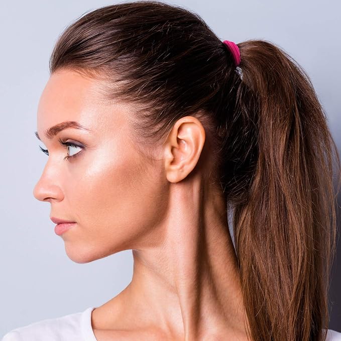 TecUnite 200 Pieces No Metal Hair Elastics Bulk Rubber Bands Hair Ties Ponytail Holders for Women(Cute Color)