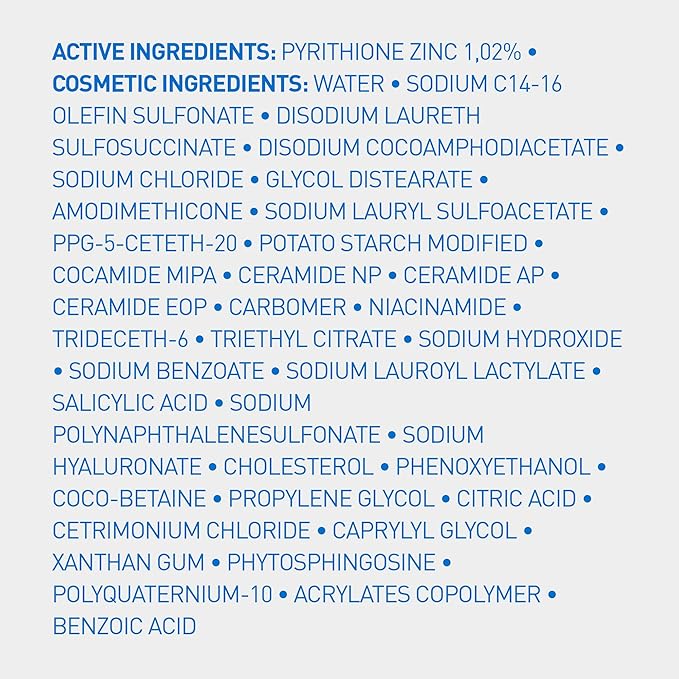 CeraVe Hydrating Anti Dandruff Shampoo, 1% Pyrithione Zinc Dandruff Treatment With Ceramides, Niacinamide & Hyaluronic Acid, Helps Eliminate Flakes & Provides Itchy Scalp Relief, Sulfate Free, 12 Oz