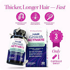 Lustriva Hair Growth Supplement for Women | Lustriva & DHT Blocker Vitamins for Thicker Fuller Locks Biotin Saw Palmetto Zinc & Copper | Reduce Shedding & Support Hair Loss for Men & Women 30 Capsules