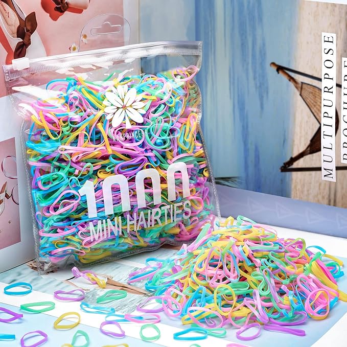 1000PCS Hair Rubber Bands(rainbow)