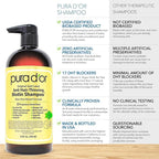 PURA D'OR Anti-Thinning Biotin Shampoo & Deep Moisturizing Conditioner Original Gold Label Set (24oz x2) Natural Earthy Scent, CLINICALLY TESTED Effective Results, Hair Thickening Product, Women & Men