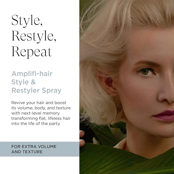Intelligent Nutrients Amplifi-hair Style & Restyler Spray, Volume Boost and Texture Styling for All Hair Types, Vegan, 5 Oz