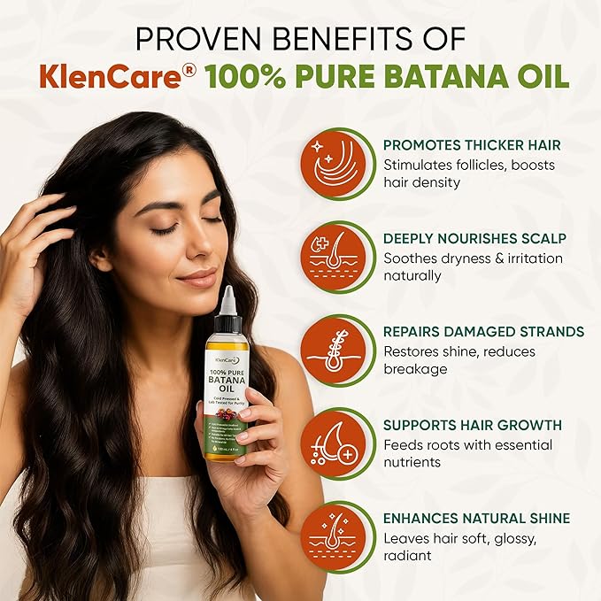 100% Pure Unrefined Batana Hair Oil – Raw Cold-Pressed Organic Hair Growth & Scalp Treatment, 120 mL (4 fl oz) – 100% Natural from Honduras