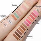 UCANBE 26 Colors 4-in-1 Multi-Use Face Palette, Long-Lasting Makeup Palette with 8 Concealers, 6 Contours, 6 Highlighters and 6 Blushes All In One Palette, High Coverage and Travel-Friendly