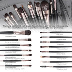 UCANBE Baked Eyeshadow Palette with 15PCS Brushes Makeup Set, 16 Color Natural Nude Matte Shimmer Metallic Eye Shadow Make Up Pallet for Women Girls, High Pigmented Long Lasting Waterproof