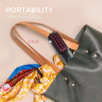 TYMO Porta Cordless Hair Straightener Brush, Portable Mini Straightening Brush for Travel, Negative Ion Hot Comb Hair Straightener for Women, Lightweight to Carry Out, USB Rechargeable, Black