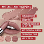 Runway Rogue 90s Vibe Lipstick Trio, Moisturizing Matte Lipstick Set, (‘Guest List’, ‘Booked Out’, ‘Front Row’)