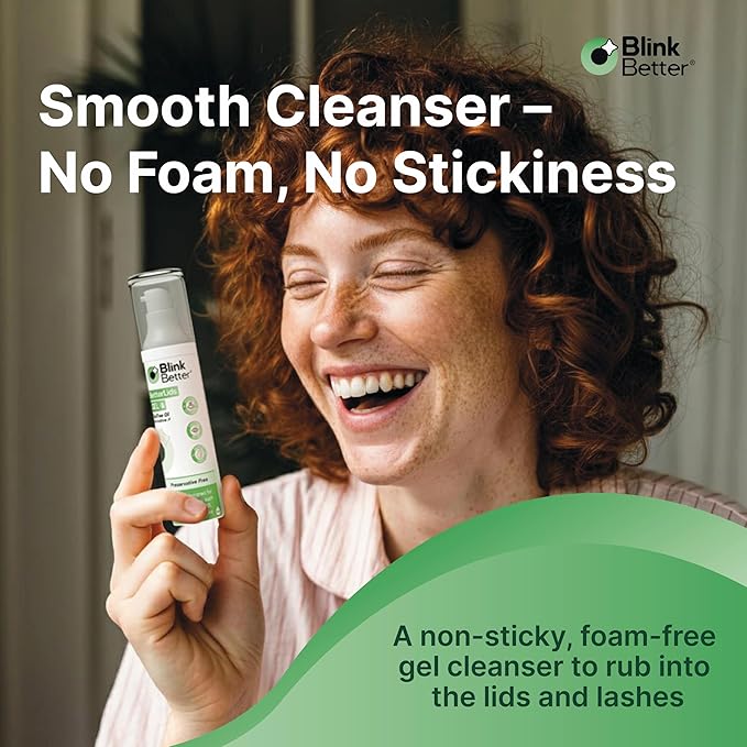 BetterLids Eyelid Cleansing Gel – Gentle Centella & Tea Tree Extract Cleanser – Refreshes & Cleanses for Daily Eyelid Care – Preservative-Free – 1.06 oz