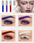 Tinted Eyebrow Mascara Gel- 1Pcs Long-lasting Waterproof Smudge-proof Blue Brow Glue Colored Liquid Mascara,Tinted Brow Filler Curling Mascaras, Christmas Eye Makeup Gift for Women Girl-07