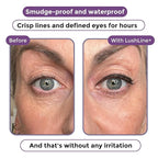 Rumi Cosmetiques LushLine+ Waterproof Eyeliner Pencil For Older Women - Smudge Proof, Long-Lasting, Non Toxic, Soft Glide - Safe For Sensitive Eyes (Dark Brown)