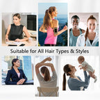 120 Pcs Black Hair Ties No Damage for Women, Ponytail Holders for Thick Hair, Seamless Cloth Fabric Soft Hair Bands for Women's Hair, Hair Elastics Pony Tails Hair Tie Hair Band (Black)