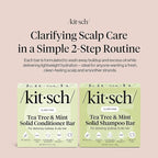 Kitsch Clarifying Tea Tree Shampoo and Conditioner Set – Shampoo & Conditioner Bar for Women and Men, Scalp & Oil Control Hair Care – Free of Paraben, Sulfate & Silicone – Made in USA - 2 pcs