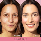 LAURA GELLER NEW YORK Baked Blush-n-Brighten Marbleized Blush for Cheeks - Sunlit Rose - Satin Finish - Buildable Color