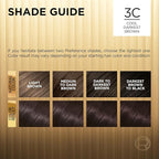 L'Oreal Paris Superior Preference Luminous Fade-Defying Permanent Hair Color, Hair Dye For Up to 9 Weeks of Radiance, Cool Darkest Brown 3C, 1 Hair Dye Kit