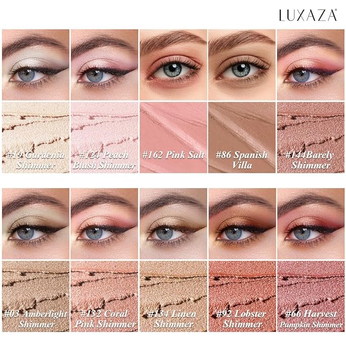 Orange Eyeshadow Stick Makeup Set 10PCS, Neutral Shimmer And Matte Cream Eye Shadow Palette, Metallic Bronze Smoky Eyeliner Brightener Crayon Kit, Ideal Gift for Women -Stellar Pink Quartz