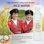 Hair Growth Oil Spray: Fermented Rice Water with Biotin & Castor Oil for Daily Hair Thickening & Scalp Nourishment - Natural Non-greasy 2oz