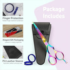 Suvorna 5.5" Multicolor Hair Cutting Scissors for Professionals, Barbers - Hair Shears for Cutting, Trimming, Grooming - Sharp Hair Scissors Professional - Right Hand Barber Scissors for Men and Women