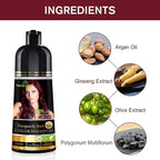 Herbishh Burgundy 3-In-1 Hair Color Shampoo for Gray Hair Magic Hair Dye Shampoo Colors Hair in MinutesLong Lasting500 MlAmmonia-Free