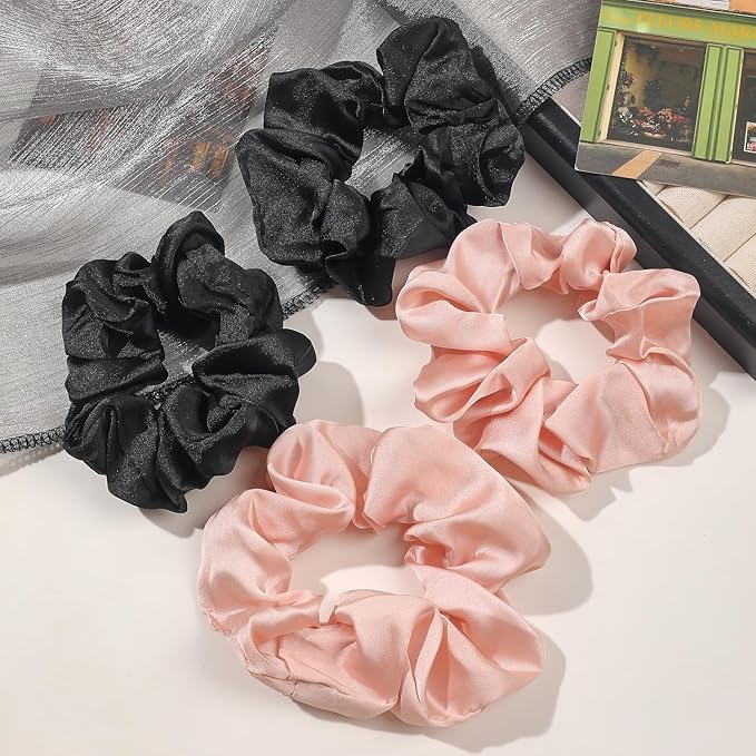 Hair Scrunchies for Women - Hair Ties No Damage Both for Thick Hair or Thin Hair Curl Hair No Crease Scrunchies Ponytail Holder No Hurt Your Hair