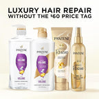 Pantene Conditioner, Sheer Volume - 72-Hour Fullness, Lightweight Nourishment with Pro-Vitamin B5 + Antioxidants, Fine, Thin, Color-Treated Hair, Paraben Free, Strengthens Bonds, 25.1 Fl Oz