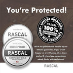 Original Rascal Deluxe Pomade for Men #4 - Hair Paste with Light Hold & Wet Look - High Shine Hair Molding Paste - Formulated with Ceteareth-25 & Castor Oil for Hair Growth & Health - Natural Finish