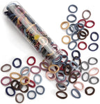 100PCS Seamless Thick Hair Bands - Elastic Ponytail Holders, No-Crease Cotton Ties for Women, Kids and Toddler Girls Hair Ties (set 3)