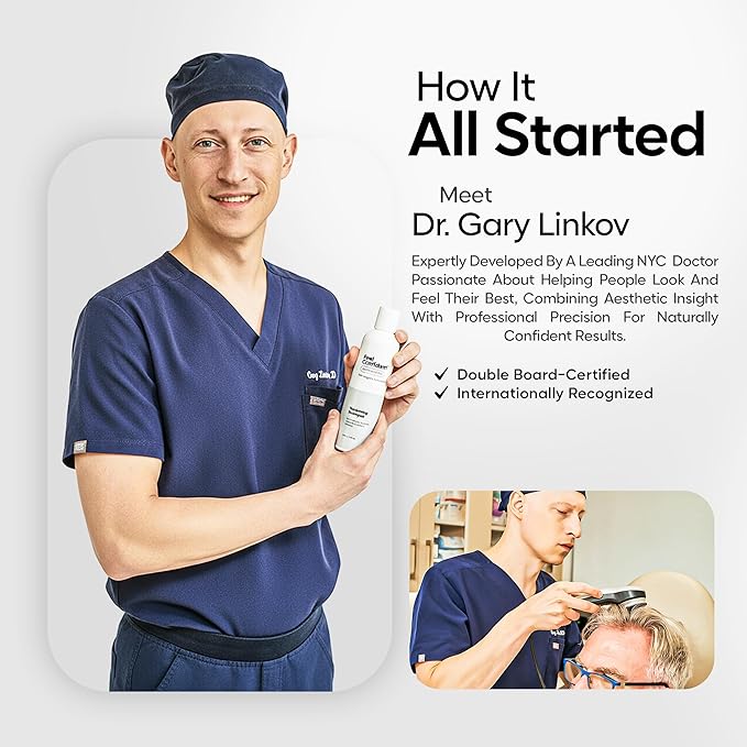 Haircare Thickening Shampoo - Gender-Neutral, Hair Surgeon Formulated. Pumpkin seed oil, Turmeric root extract, Saw palmetto, and Caffeine to Density and Growth. 9oz / 266 mL Bottle.