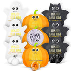 SpaLife Facial Mask Sheet Bundle - Pumpkin, Ghost, Bat - Halloween Character Mask Bundle - Face Masks for Skin Care - Moisturizing Sheet Face Masks - Skincare Pack for Women - Spa Beauty Masks