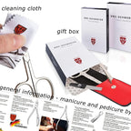 3 Swords Germany - Brand Quality 23 Piece Manicure Pedicure Grooming kit Set for Professional Finger & Toe Nail Care Tweezers File Clipper Fashion Leather case in Gift Box, Made by 3 Swords (7452)