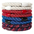 J.CARP 8Pcs Mixed color Hair Ties for Women Girls, Elastics Hair Bands Ponytail Holders, No Damage No Crease Hair Elastics, Perfect for Girls and Women with Thick or Curly Hair, Style 23