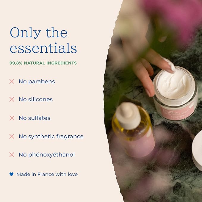 MINOIS PARIS Firming Belly Balm – 99.8% Natural Pregnancy Stretch Mark Cream – Belly Butter for Pregnancy & Postpartum – Hydrating, Firming, Gentle Care – Made in France – 3.4 fl oz