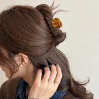 Womens Hair Clips Medium Claw Clips Tortoise Hair Jaw Clips Celluloid Hair Claw Clamps Acetate Hair Clip 3 Pack,Tortoise Shell/Tokyo/Brown