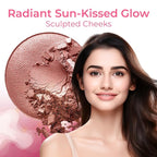 16pc Beginner Mineral Makeup STARTER KIT with 10 BRUSHES(5gm)Sample Size Foundation, Primer, Blush, Bronzer, Setting Powder for Learning, Occasional Use,First Time Users, Travel Size Kit(Pink Bisque)