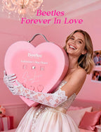 Beetles So In Love Collection – Forever In Love Valentine Gel Nail Polish Kit with UV Light, Pink Gel Polish with Base Top Coat Nail Tips Mini Rose Bouquet, Valentine's Day Gifts for Wife Girlfriend