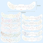 Face Glitter Freckles 12 Pcs Holographic Temporary Face Tattoos Stickers Waterproof Sparkle Face Speckles Makeup Patches Cute Body Temporary Tattoo Rave Accessories for Women Music Festival Accessorie