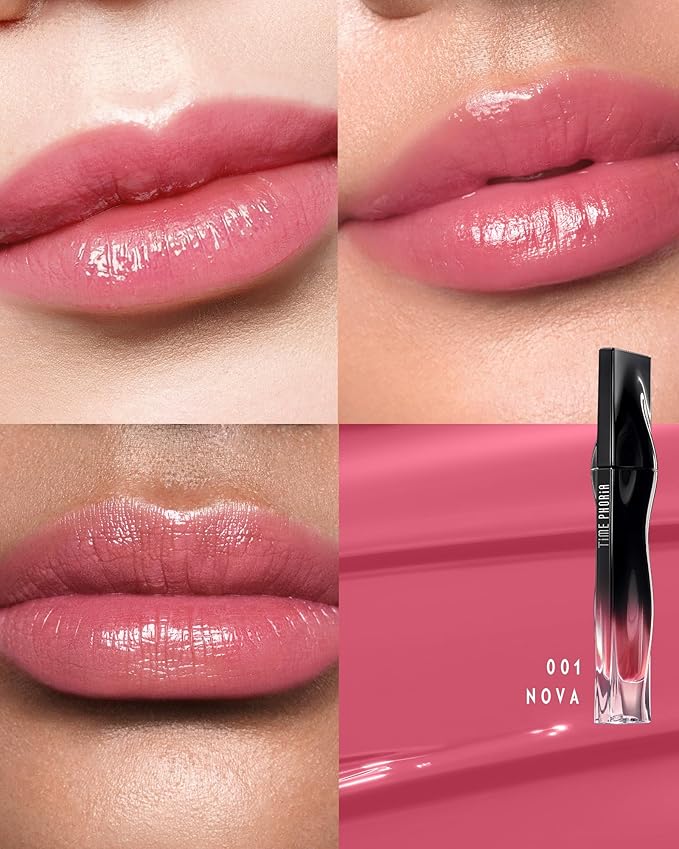 STELLAR DUST LIP STAIN- Waterproof and Transferproof Lip Tint For Women, Glossy Finish Lip Gloss, Lightweight High Coverage, Long Lasting, Stocking Stuffers For Teen Girls (001 Nova)