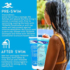 TRISWIM Hair Care Gift Set | Chlorine Shampoo and Conditioner for Swimmers, 8.5 fl oz | Paraben-Free with Aloe Vera and Chamomile | Restores Chlorine-Damaged Hair | Includes Body wash & Lotion Samples