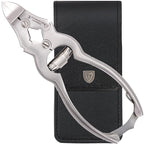 3 Swords Germany – Big Toe Nail NIPPERS - Extra Strong Toe Nail NIPPERS for Cutting Strong, Thick or ingrown Toe Nails - Stainless Steel Pedicure Tool with Synthetic Leather case