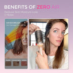 TYMO Thermal Brush Curling Brush - STYLUX 1.7 Inch Blowout Volumizer with Flexi-Fit for Hair Straightening, Heated Round Styler Tool, Hair Straightener and Curler 2 in 1, Dual Voltage, Pink