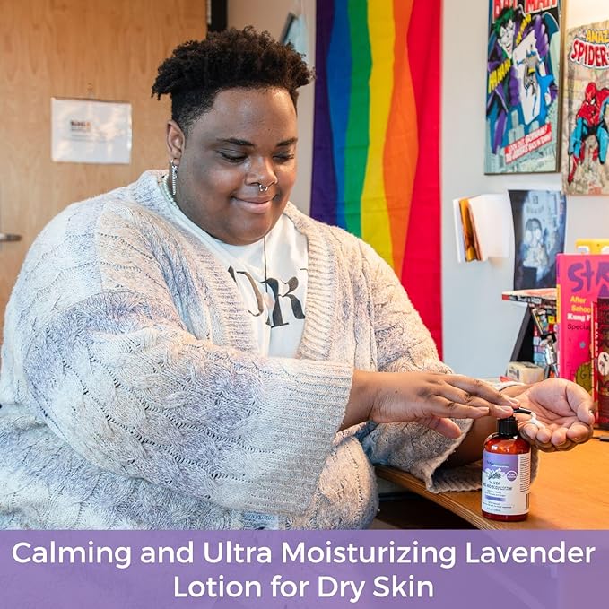 RaGaNaturals Lavender Shea Butter Hand and Body Lotion, 16 Fl Oz - Moisturizing, Plant-Based, Vegan, with Argan, Avocado Oil & Vitamin E