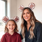 Game Day Fans Headbands for Women&Men, Glitter Ball Sports Hairbands, Sports Themed Hair Accessory, Team Party Favor