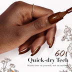 AZUREBEAUTY Brown Nail Polish Quick Dry Fall Nail Polish Natural Shine Nail Lacquer Salon-Quality for Women Girl Gift Set 1Pcs 0.34 fl oz