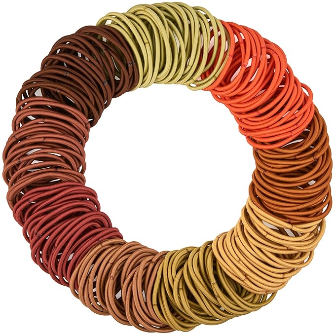 Expressions 216-Piece Elastics Value Pack: 4mm Earth Tones/Neutral Colors Hair Ties, No Metal Ponytail Holders for All Hair Types Including Thick and Curly