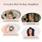 Kitsch Spiral Hair Ties for Women – Hair Ties No Damage, Ponytail Holders for Thick and Thin Hair – Creaseless and Dent-Free Coil, Phone Cord Style | Ideal Gifts for Women - 8pc Set, Brunette