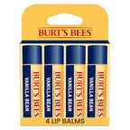Burt's Bees 100% Natural Moisturizing Lip Balm, Vanilla Bean - 4 Tubes