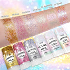 DAGEDA Sparkling Pink Body Glitter Stick,Sparkly Face Glitter Makeup,Holographic Hair Glitters Mermaid Makeup Rave Outfits for Women, Shimmer Face Paint Stick Singer Concert Accessories